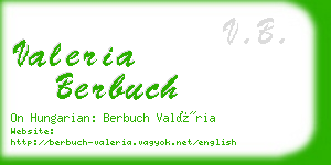 valeria berbuch business card